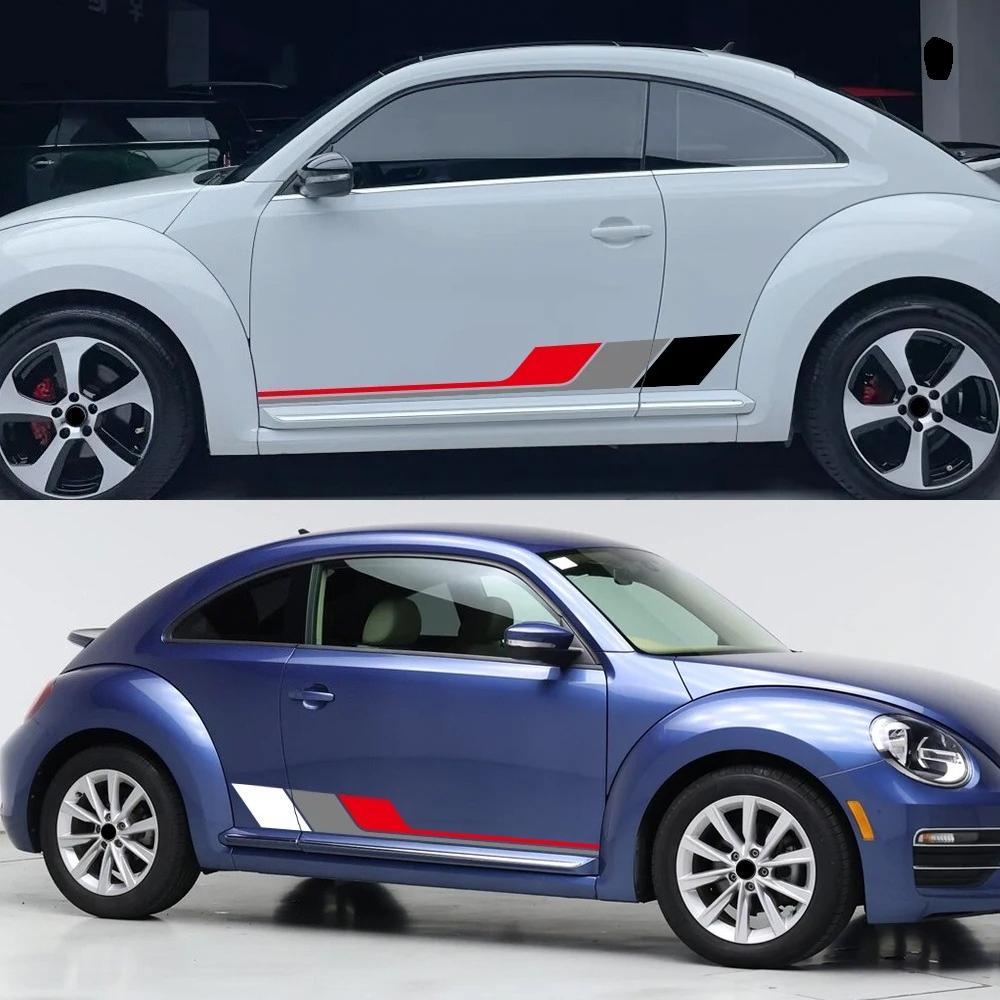 2 Pezzi Adesivo per Auto Striscia Lunga Decalcomania in Vinile Per Volkswagen VW Beetle Hatchback Cabriolet A5 Decorazione Carrozzeria Auto Decalcomania Accessori