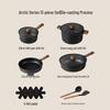 Titanium Flat-Bottom Cookware Set: Non-Stick Frying, Stewing, and Stir-Frying Pot Set for Steak and Eggs