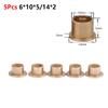 5Pcs Sintered Bronze Brass Bushing Shaft  for RC Bait Boat DIY Model Accessories