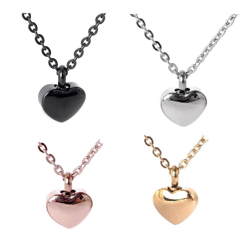 Cremation Jewellery Ash Urn Pendant Keepsake Memorial Necklace Locket Heart-shaped Minimalist Commemorative Gift