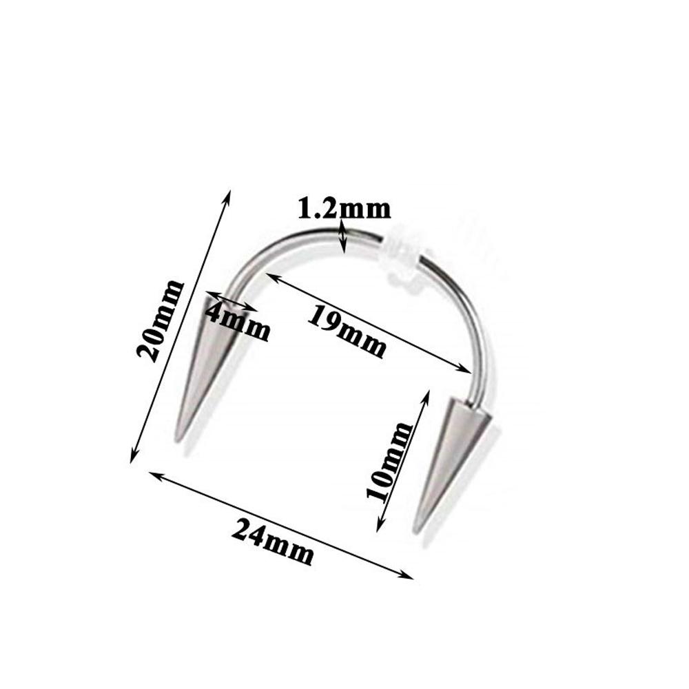 Body Jewelry Piercing In mouth Stainless Steel Puncture Mouth Ring Piercing Jewelry Goth Lips Ring