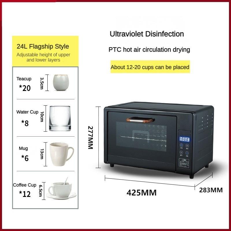 160W Kleiner Tee-Set-Desinfektionsschrank Mini-Tisch-UV-Sterilisator Haushalt Büro Wasserglas Desinfektionsgerät