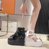 Fashion Super High Heel Women Sandals 13cm Inner Height Increase Wedge Sandals for Women Peep-toe Platform High Heeled Sandals Sandalias
