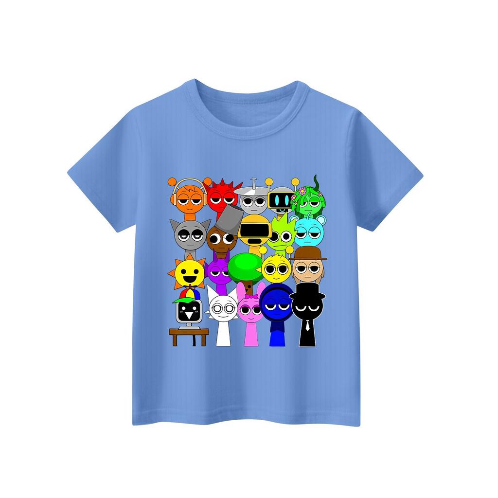 Kinder Kurzarm Tops Casual Print T Shirt Rundhals Pullover Bluse