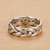 925 Silver Rings for Women Men Couple Minimalist Handmade Simple Twist Ring Party Jewelry Gift Prevent Allergy