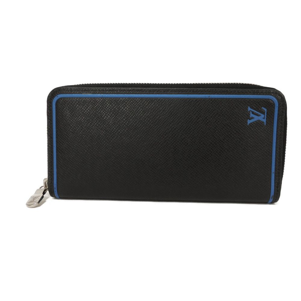 Used 12564 Zippy Wallet Vertical M30070 7940 New Zip Around Black Blue Taiga Noir Men's from Japan AUTHENTIC