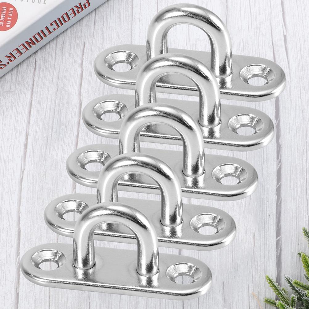 Buy 5Pcs Hooks Screws Hook Screws Mount Hook Hanger Ushaped Plate