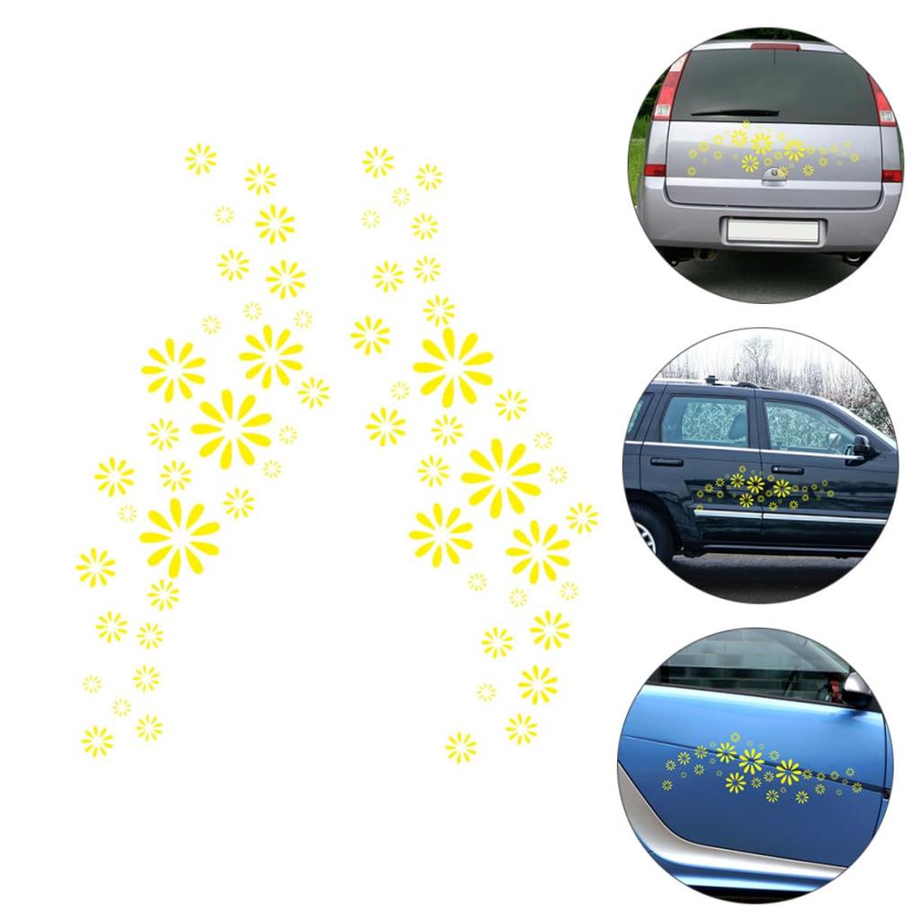 Healifty 2pcs Car Grass Sticker Bottle Sticker Honeycomb Stencil Car Window Decal Toy