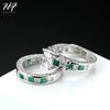 HERFANS New Luxury Fashion CopperColor 2 Pieces Ring Sets Square Green Cubic Zirconia Engagement Rings For Women R607