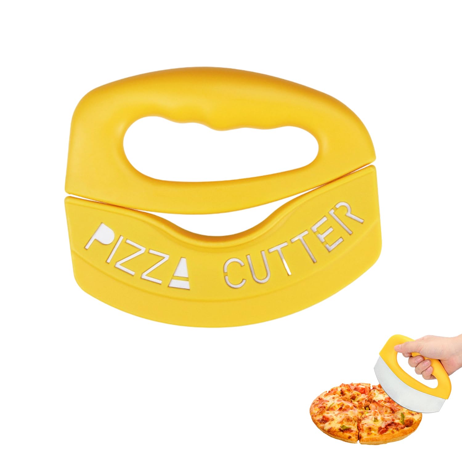 EsiFare Pizza Cutter Cheese Cutter with Finger Pizza Cake Pizza Cutting Commercial Home Use & Case, Protection, Non-Slip, Knife, Knife, Tool, &