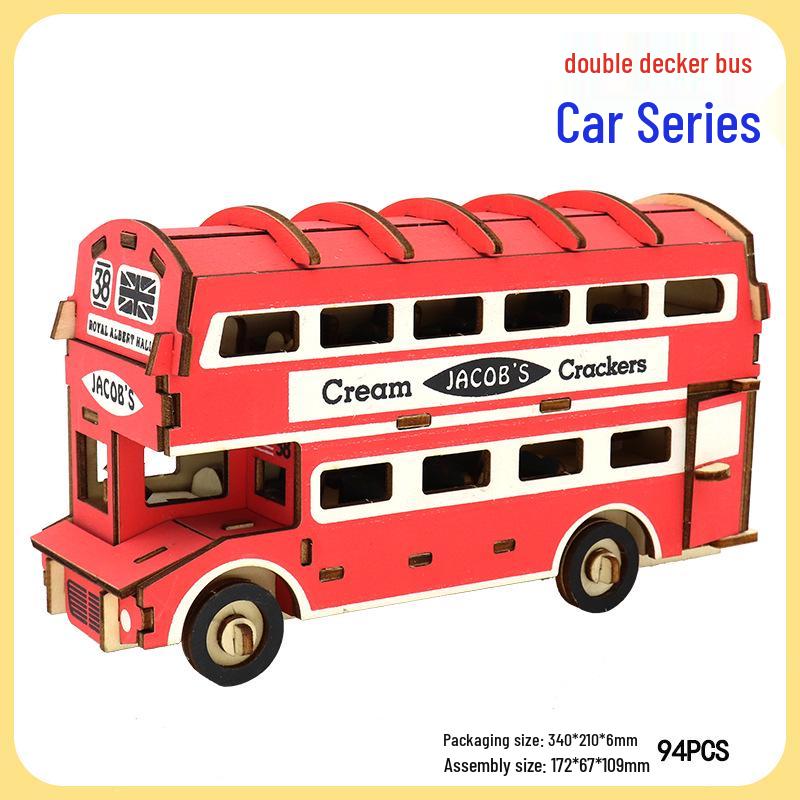 Bigfoot Wooden 3D Car Puzzle - Handmade Assembly Model for Kids