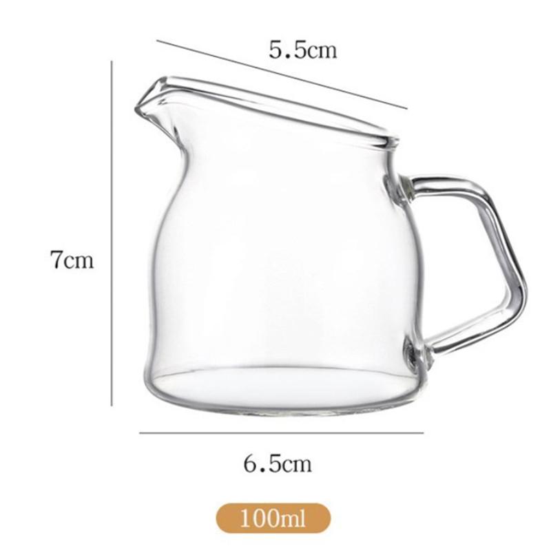 Mini Cană de Lapte din Sticlă Găleată pentru Suc pentru Friptură Occidentală Ceașcă de Cafea Sos Sos Ibrice de Lapte Cană pentru Lapte și Miere Bol pentru Zahăr Reutilizabil Spălare Manuală