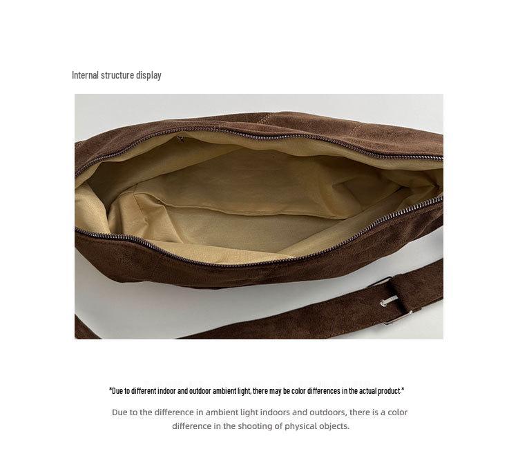 Vintage zamszowa torba Croissant 2025: Stylowa, Wszechstronna Torba na Ramię o Dużej Pojemności