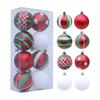 8pcs New 6cm Christmas Ball Pendant Plastics DIY Xmas Tree Charm Electroplated Christmas Supplies Party Decoration