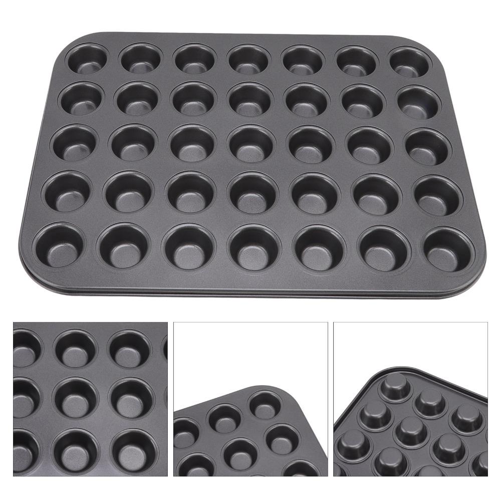 Nonstick Mini Muffin Pan 35 Grids Cake Mold Durable Cupcake Baking Tray Home Commercial Bakery