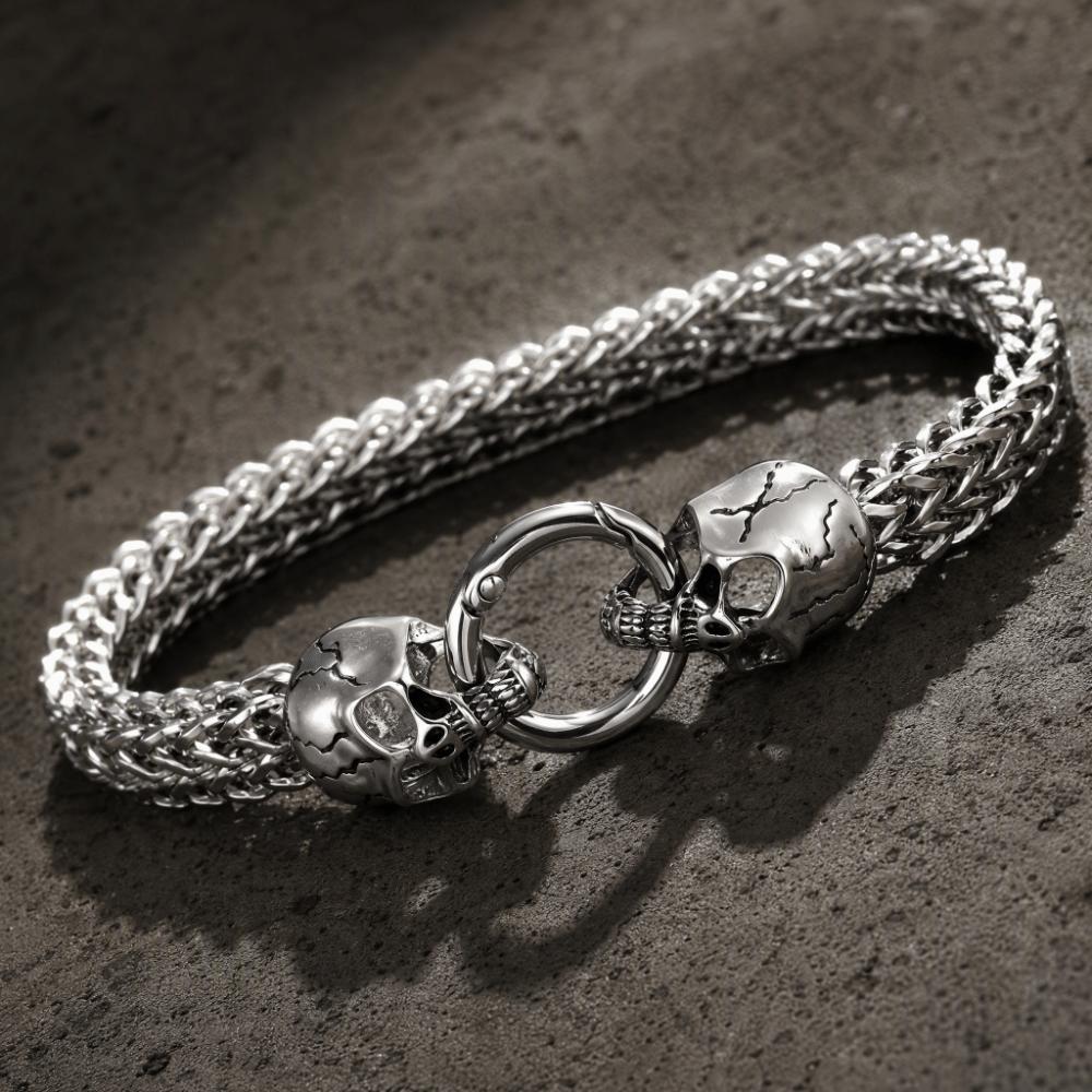 Gothic Style Steampunk Hand Chain Vintage Retro Men Shiny Finish Bracelet Friends