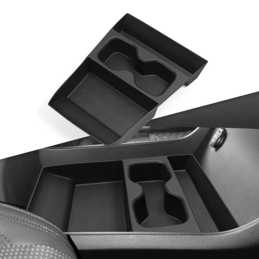 for Hyundai Santa Fe 2025 2025 2026 Storage Box Cup Holder Anti Dirt Pad Car Interior Accessories Organizer Tidying Black