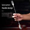 ZISIZ Dual-Head Long Handle Stainless Steel Cocktail Bar Spoon Set