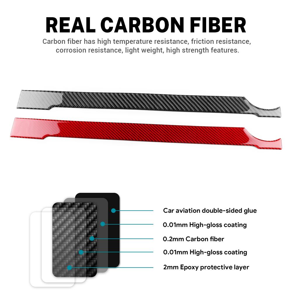 Real Soft Carbon Fiber Sticker For Seat Ibiza 6l 2003 2004 2005 2006 2007 2008 LHD RHD Car Passenger Co-pilot Strip Interior