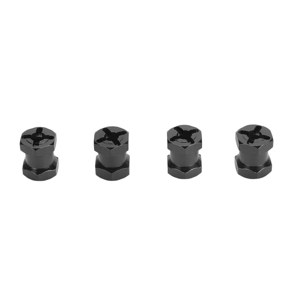 4PCS RC Wheel Hex Spacers 12mm Dia 15mm Length Hex Hub Extenssion with Metal Locking Lug Nut and