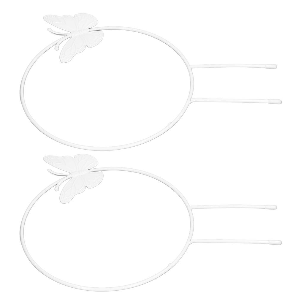 2Pcs Butterfly Garden Climbing Trellis Beautiful Iron Plant Trellis for Decorative Potted Climbing Vines Flowers Round