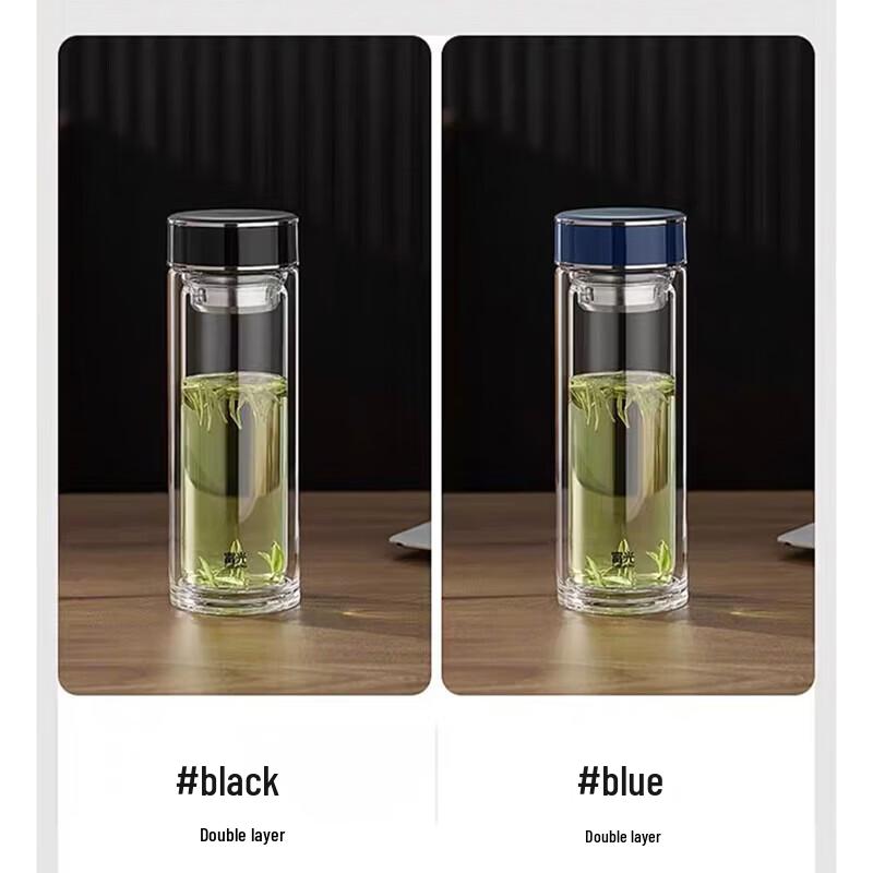 FUGUANG Double-Layer Borosilicate Glass Tea Infuser Cup