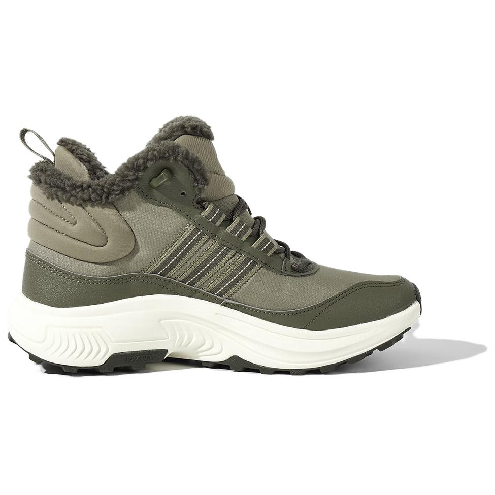 Adidas Roam Wander Mid N Fleece Comfortable Durable Warm Grip High-Top Hiking Shoes Men Hiking Shoes Green Brown JS3428