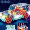 Transparent Gear Big G Electric Toy Car With Light And Music For Kids Emotional Development
