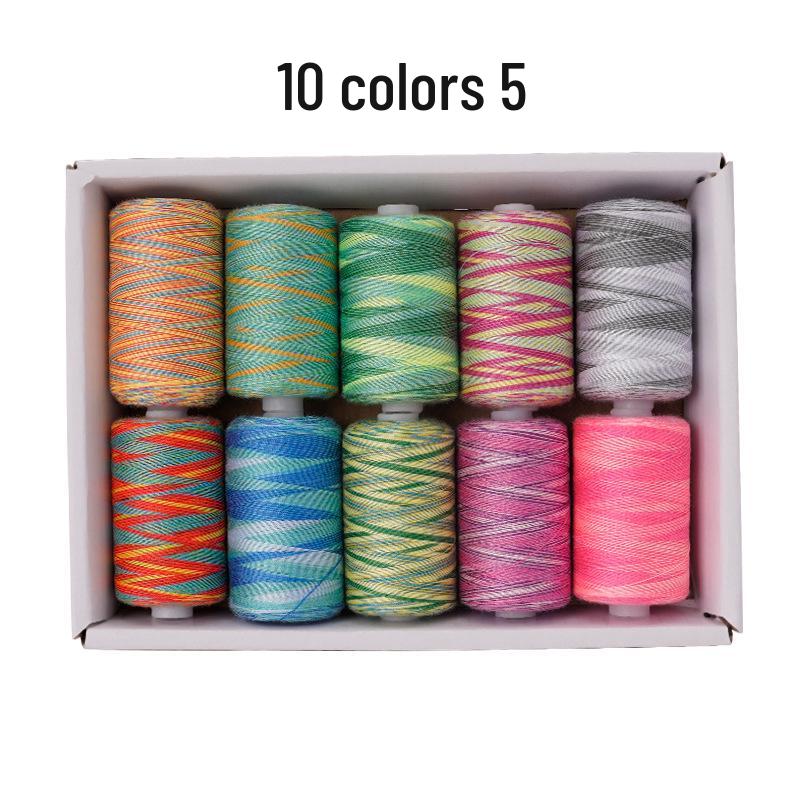 Набор радужных полиэстеровых швейных ниток - Разноцветные маленькие катушки для ручного шитья и бытового использования