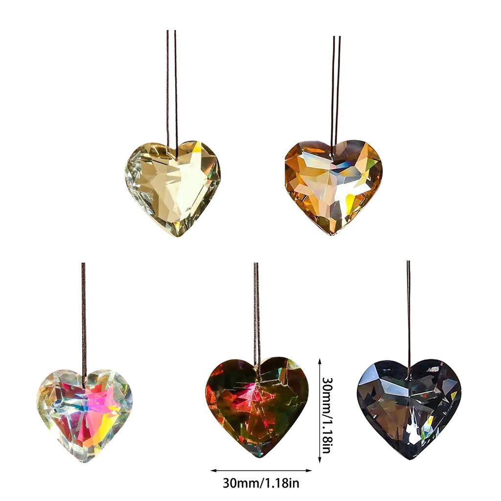 Crystal Heart Prism Ornament Sun Catcher Perfect for Adding Dreamy Rainbow Color To Wedding and Valentines Gifting Use