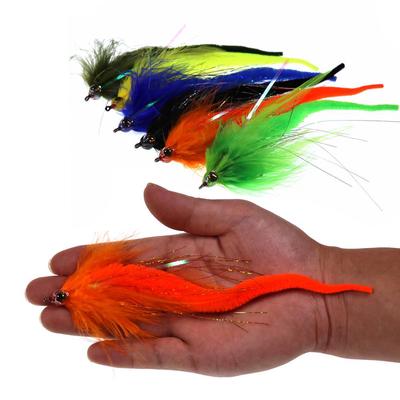2PCS 2/0 Dragontail Fly for Bass or Muskie Fishing Lures for Big Game Fly Fishing Streamer Fly