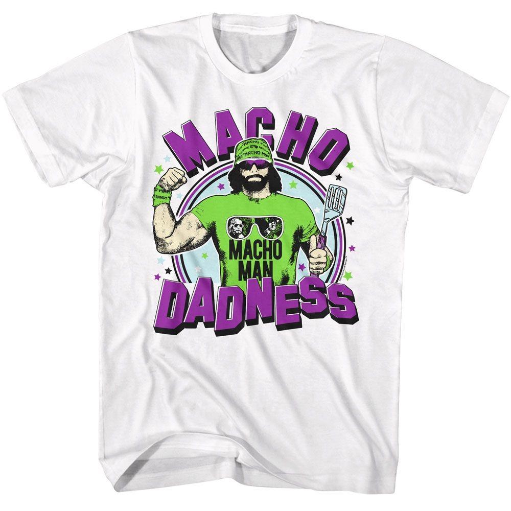 Macho Man Dadness White Icons Shirt Unisex T-Shirt S