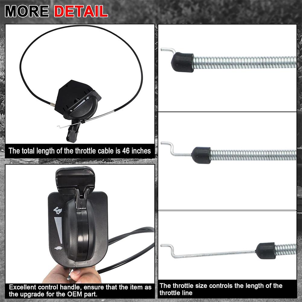 Lawn Tractor Choke Cable OE 946-05098C Lawn Tractor Throttle Control Cable for Cub Cadet XT1-GT50 GT54 LT46 LT50 ST54