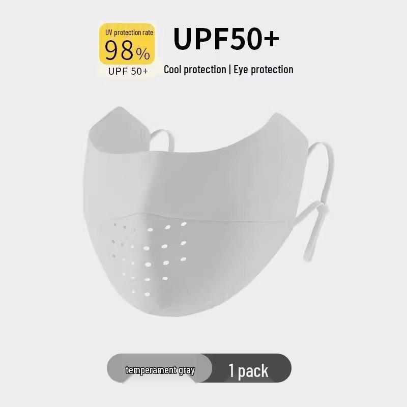 Ice Silk UV Protection Women's Summer Full Face Mask – Thin, Breathable, Seamless Shield for Eyes and Face