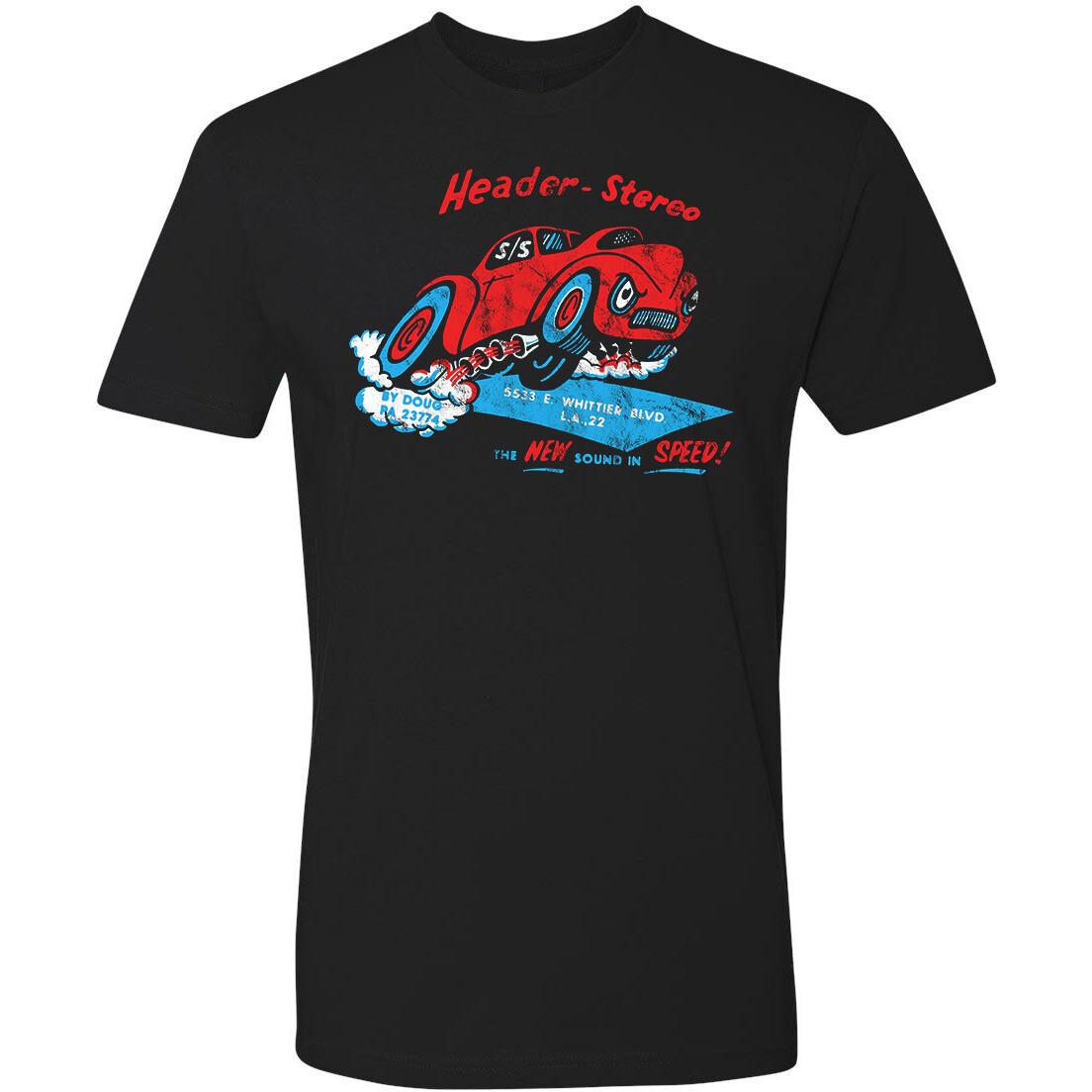 Hot Rod T Shirt 100% Cotton Retro Art Speed Shop Garage Header Stereo S
