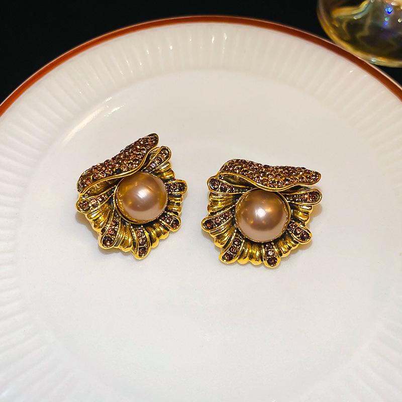 

Серебряная Игла Ретро Серьги-Цветы со Стразами: Модные Шипы в Винтажном Стиле, Высококачественные, для Женщин