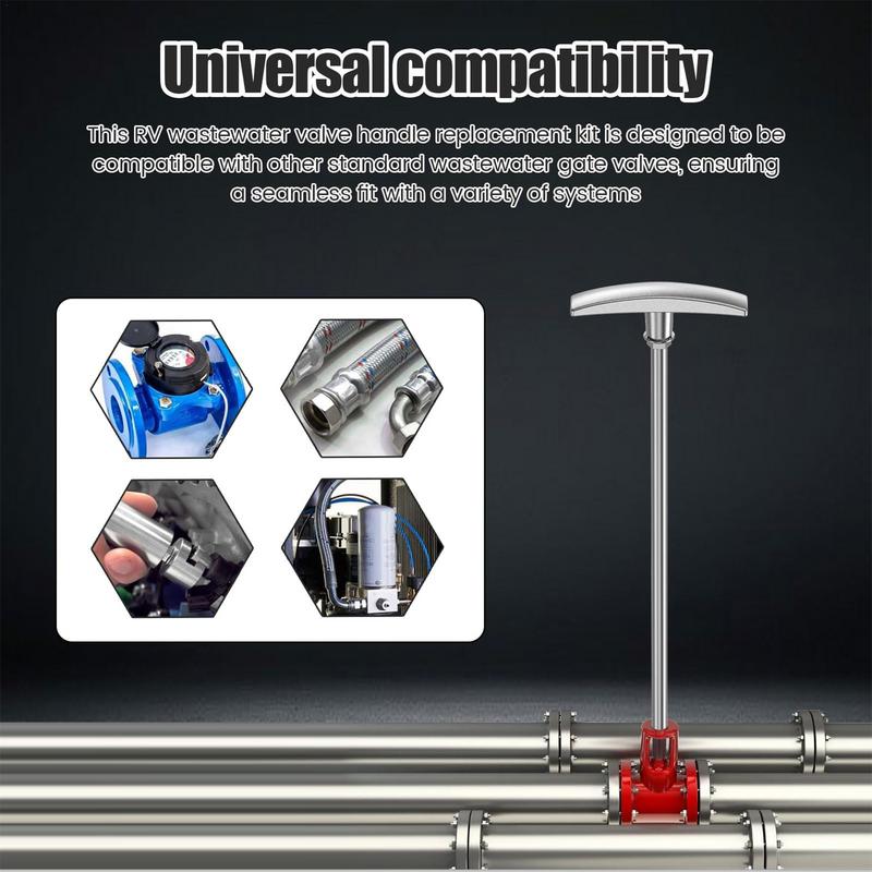 RV Dump Valve Handle Replacement Set Adjustable RV Waste Valve Handle Replacement RV Dump Valve Handle Extension For Waste