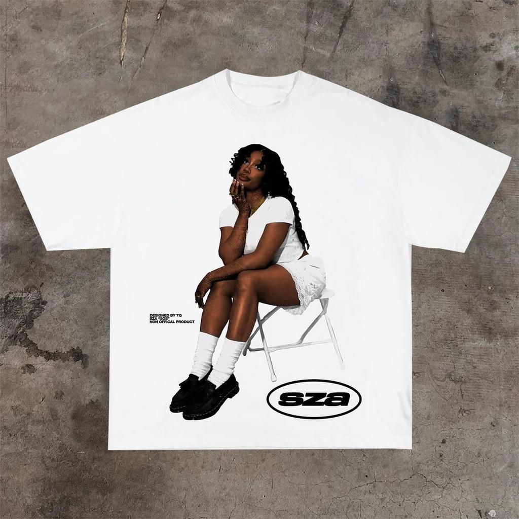 2025 SZA MARIAS Lamar T-shirt Grand National Tour Odzież męska i damska Oversize Vintage Unisex Wysokiej jakości bawełniane ubrania