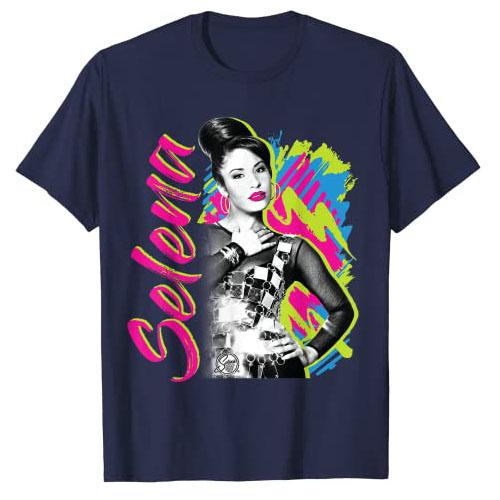 

Selena-Quintanilla - Selena Colorful Retro T-Shirt Funny Graphic Tee Tops Gifts Short Sleeve Blouses Summer Fashion Clothing 4XL