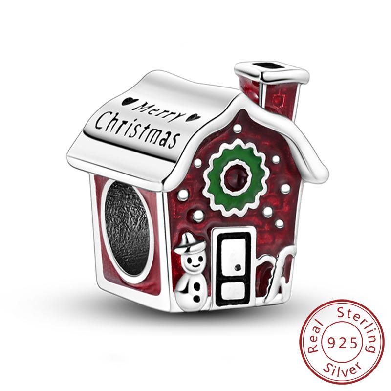 Christmas Series Charms Beads Copper Christmas Tree Snowman Elk Charm Fit Original Bracelet Pendent Women Jewelry