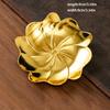 1PCgolden retro metal coaster tea ceremony decoration exquisite insulation pad suitable for tea rooms, home decoration