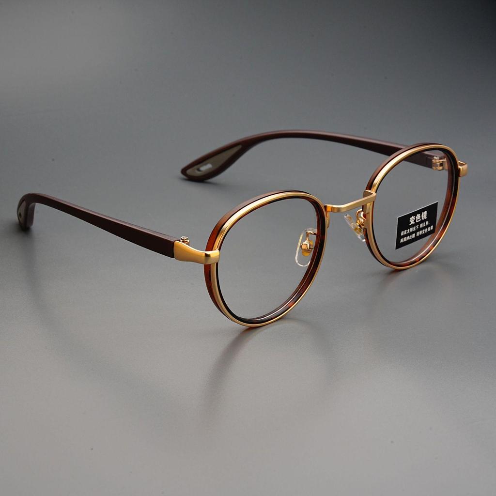 2025 TikTok Trending Color-Changing Glasses with High-Quality Tortoiseshell Frame and White-to-Gray Lenses