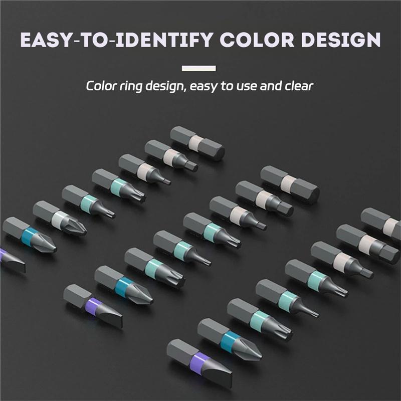 24 In 1 Multi Bit Magnetic Screwdriver Set DIY Ratchet Screwdriver Set Detachable T Ratchet Handle for Furniture Mobile Watch