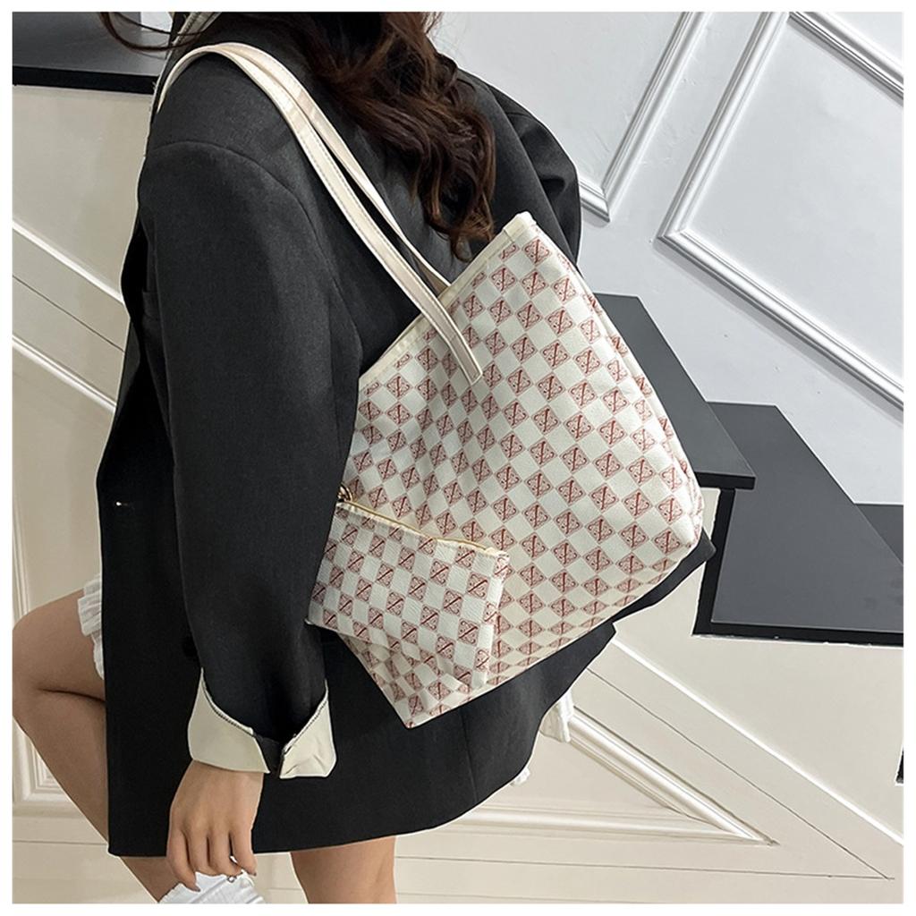 Printing Texture Small Hanging Bag Large Capacity Korean Version Of Casual Commuting Fashion Shoulder Handheld Tote Bag