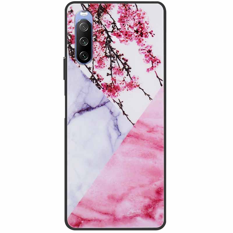 Soft Cover For Sony Xperia 10 III Case 5 III Soft Silicone Black Cases for Sony Xperia 1 III / Xperia1 XZ4 Covers Cool Marble