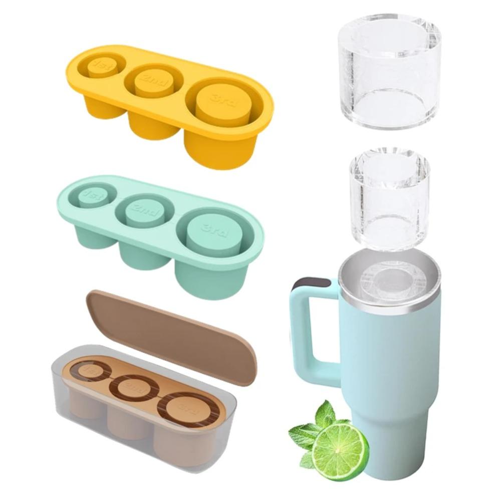 

Форма для кубиков льда цилиндрической формы, силиконовый лоток для кубиков льда, самодельный льдогенератор, чашка Стэнли, 30/40 унций