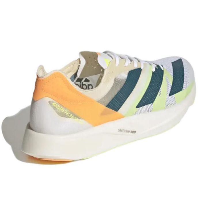 Adidas Adizero Takumi Sen 8 White Real Teal Unisex Sneakers Cloud-White Flash-Orange GX8148