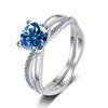 Bague Ringen S925 Sterling Silver Luxury Jewelry 1 Carat D Color Moissanite Diamond Ring For Wedding Four Claw Cross Hollow Rings