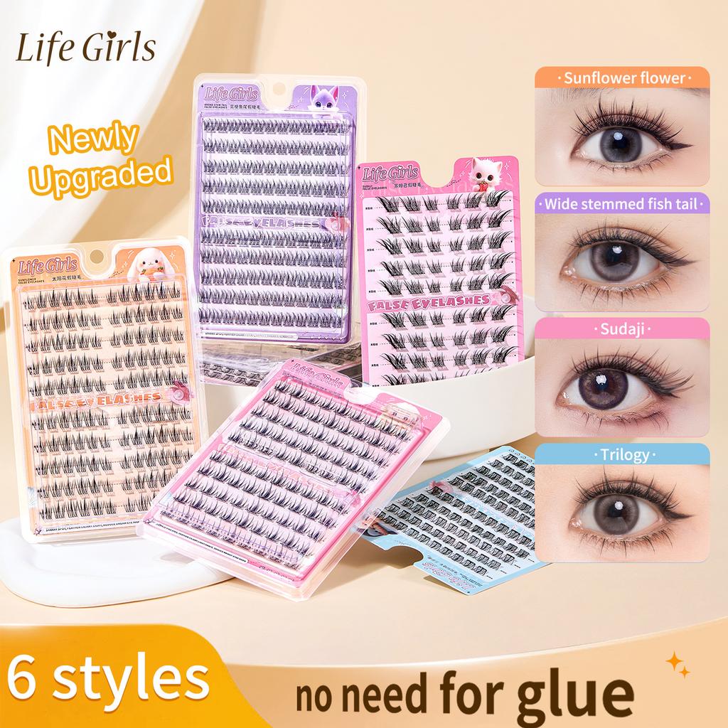 False eyelashes women eye makeup glue free fake eyelashes