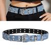 Fashionable Studded Belt Punk Waistband for Fashionable Women and Lady Girls Decorative Sah Waist Decoration Gift